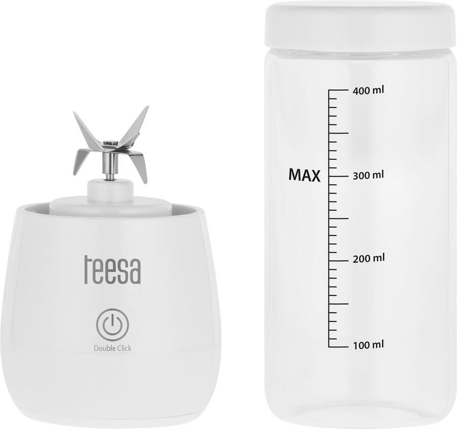 Teesa TSA3543 Draagbare Blender 100W Borosilicaatglas BPA-vrij