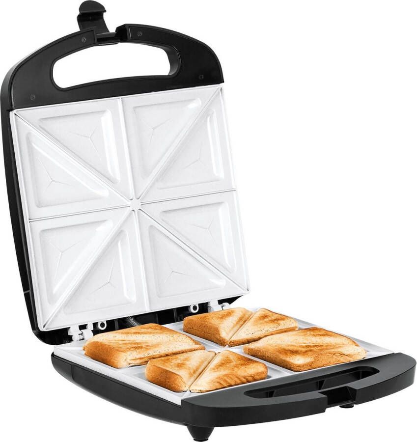 Teesa TSA3229B Tosti-ijzer voor 4 tosti&apos;s sandwich grill zwart - Foto 2