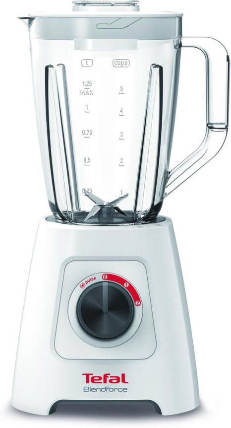 Tefal Blendforce II BL4201 Blender 1.25L Smoothie Maker Pulse Functie 600W Wit