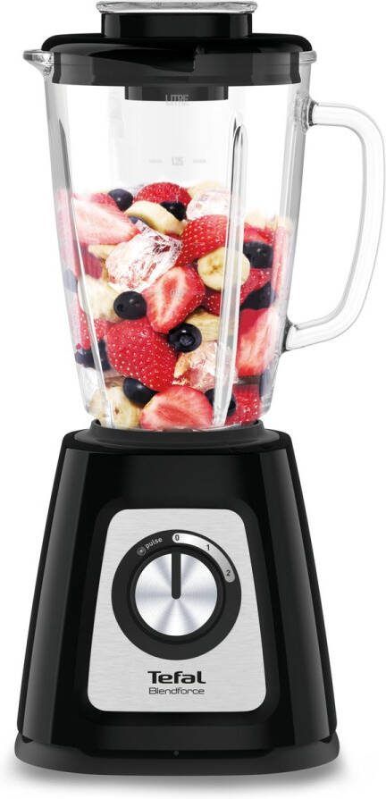 Tefal BlendForce II BL4358 Blender 1.25L Smoothie Maker Pulse Functie Glazen Kan 800W