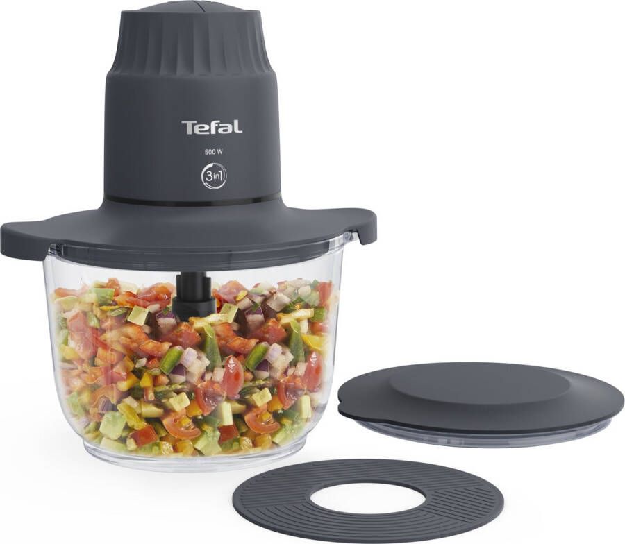 Tefal Choppeo MB6031 Hakmolen Glazen Bowl 500 ml Compact Geschikt voor Groenten en Sauzen