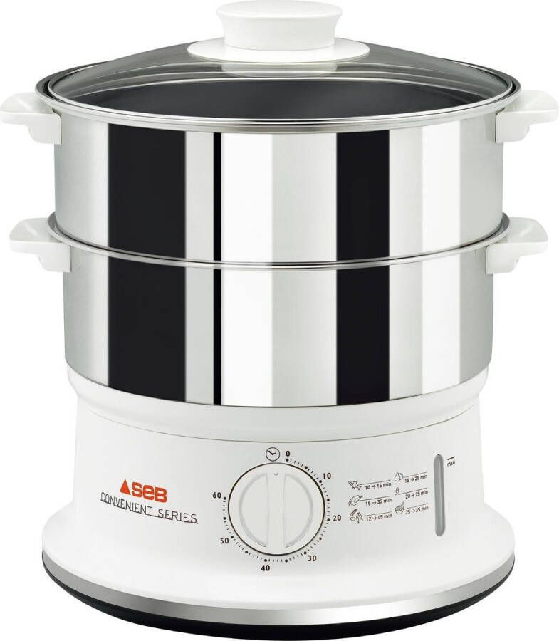 Tefal Stoomoven Convenient Series 2 roestvrijstalen containers 6 l ø 24 cm timer automatische uitschakeling vc1451