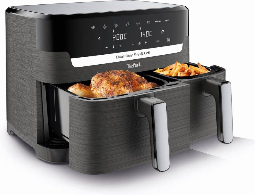 Tefal Easy Fry Dual XXL & Grill EY905B Dubbele Airfryer 8.3L Dubbele Mand Grillfunctie XXL Capaciteit - Foto 11