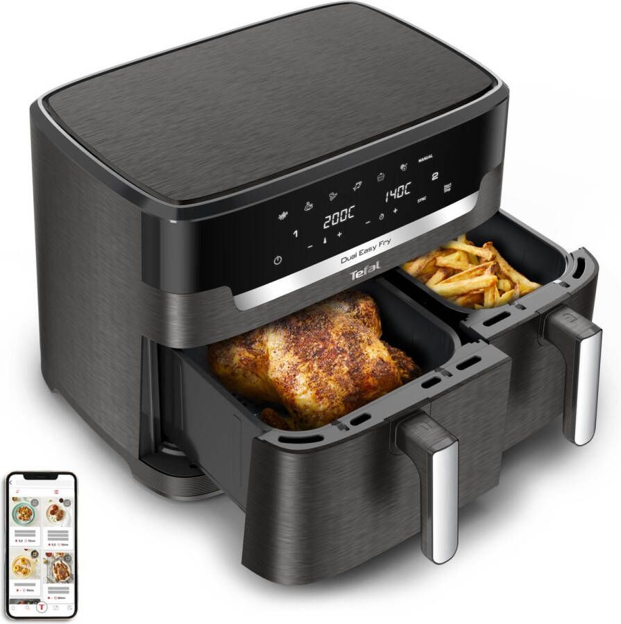Tefal Easy Fry Dual XXL EY942H dubbele heteluchtfriteuse