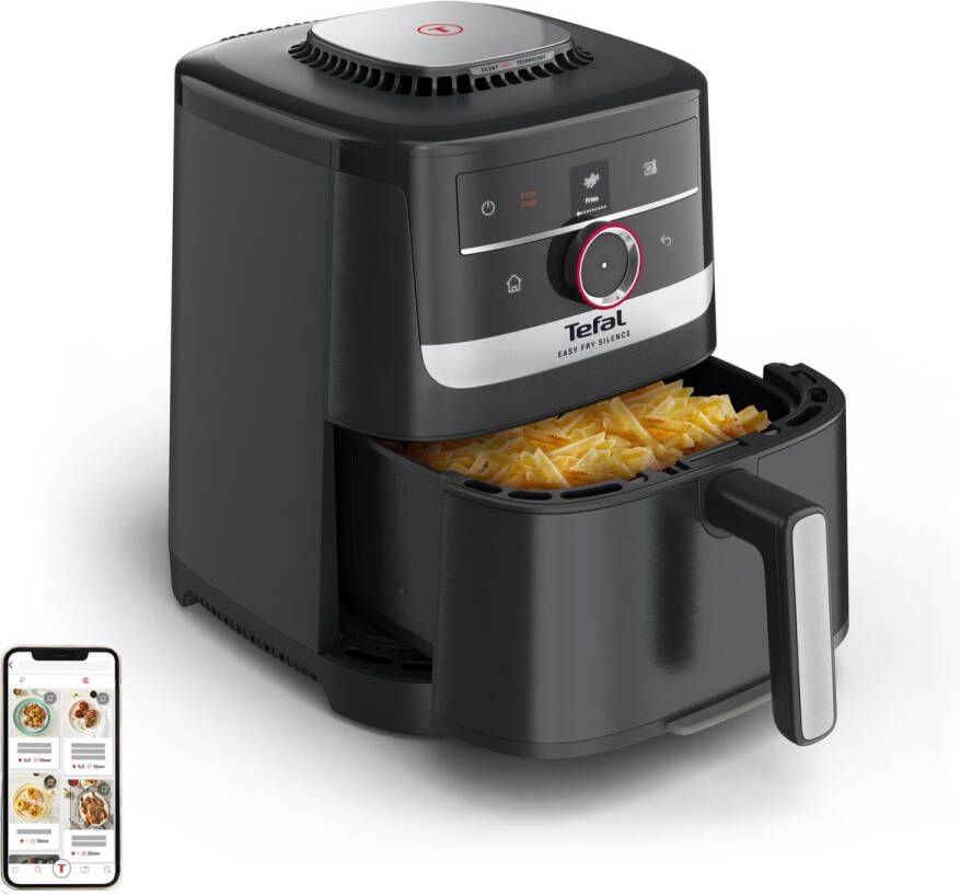 Tefal Airfryer EY5728 Easy Fry Smart & Silence Smart-Assist systeem met 55 programma's 40°C tot 220°C EY5728