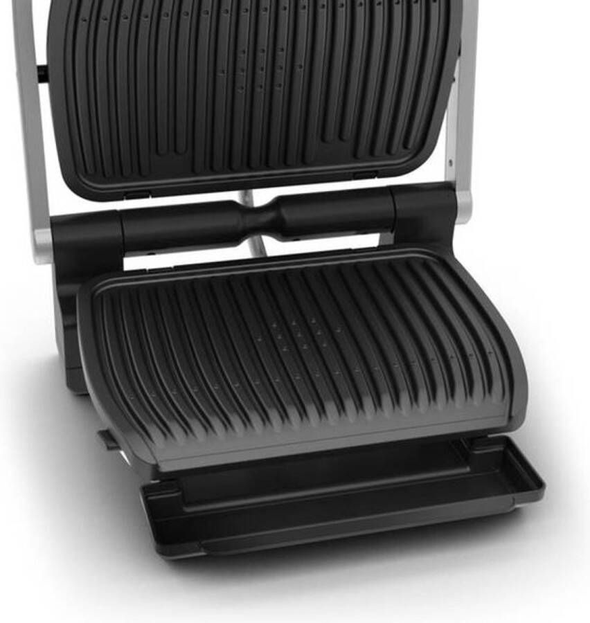 Tefal GC707D Contactgrill Elektrisch RVS Zwart