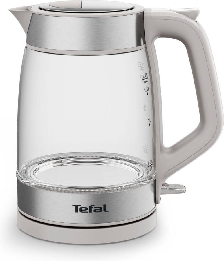 Tefal Glass KI605B Waterkoker Grote inhoud 1.7 liter 2200 Watt Grijs