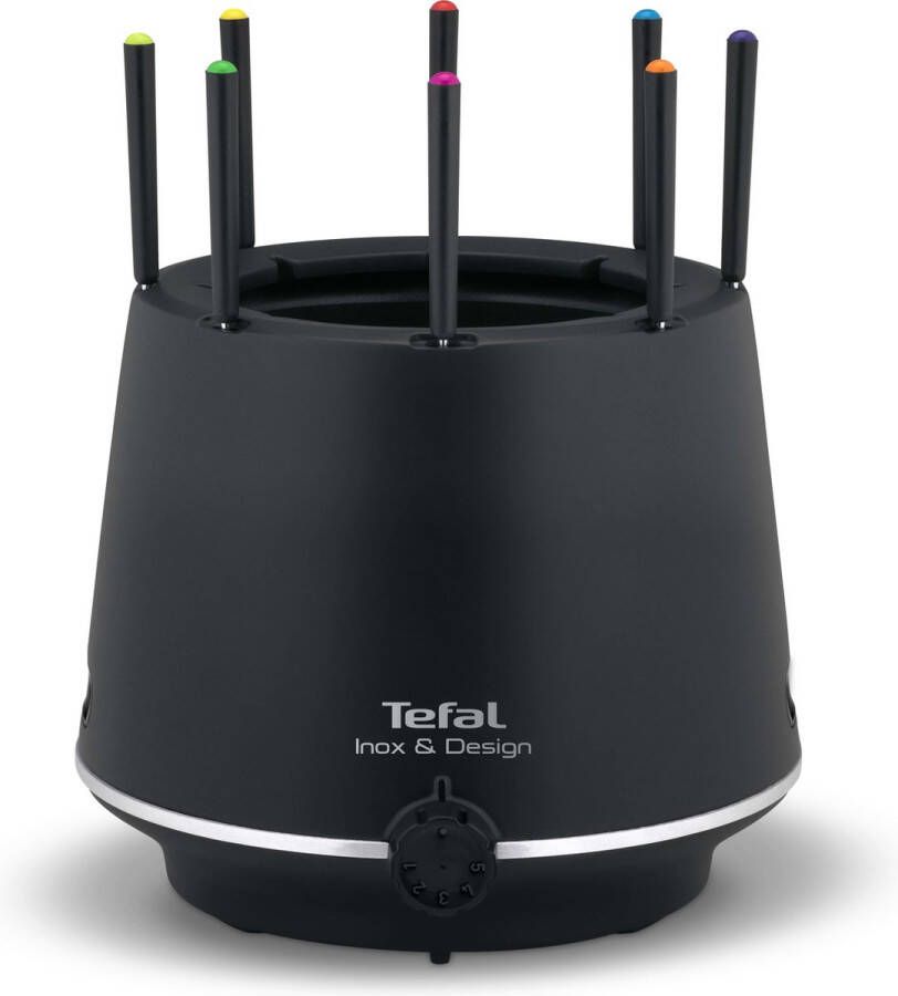 Tefal Inox & Design EF2658 Elektrische Fonduepan 8 Fonduevorkjes 1.5L Anti-aanbaklaag RVS