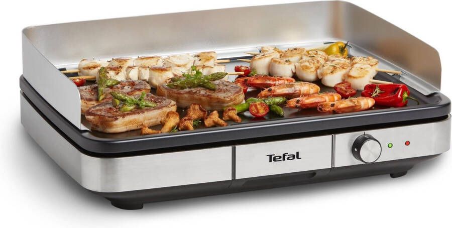 Tefal Tafelgrill CB690D Maxi Plancha XXL antiaanbaklaag inclusief afneembare windbescherming + houten spatel - Foto 8