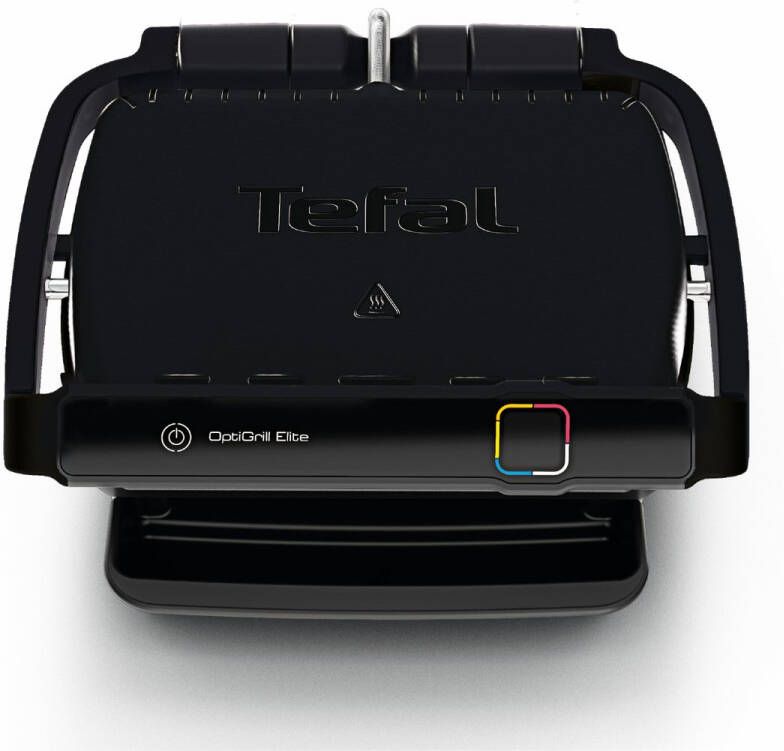 Tefal OptiGrill Elite GC7508 Intelligente Contactgrill 12 Automatische Programma's voor vlees vis groenten etc. Digitale grillassistent Gaarheidsindicator Boostfunctie voor grillstrepen 2000W Zwart