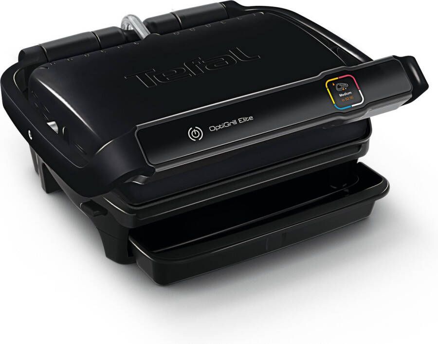 Tefal OptiGrill Elite GC7508 Intelligente Contactgrill 12 Automatische Programma's voor vlees vis groenten etc. Digitale grillassistent Gaarheidsindicator Boostfunctie voor grillstrepen 2000W Zwart - Foto 3
