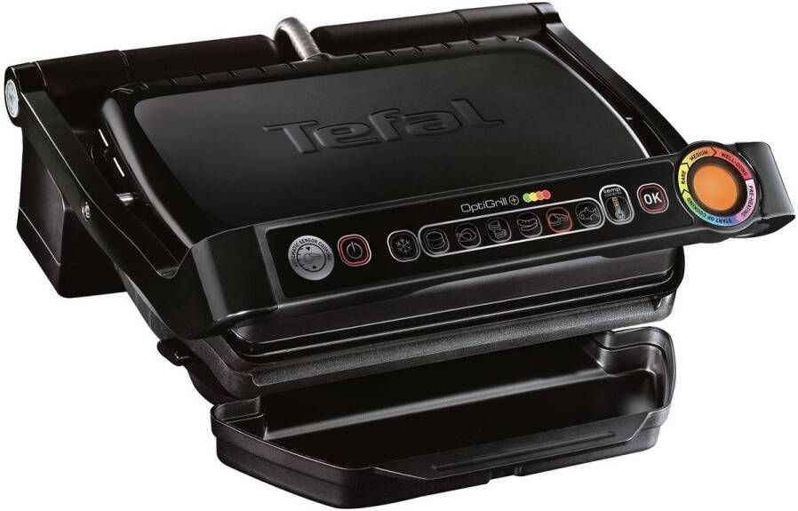 Tefal Optigrill+ GC7148 Contactgrill 6 automatische programma's Gaarheidsindicator Grill oppervlak 30 x 20 cm