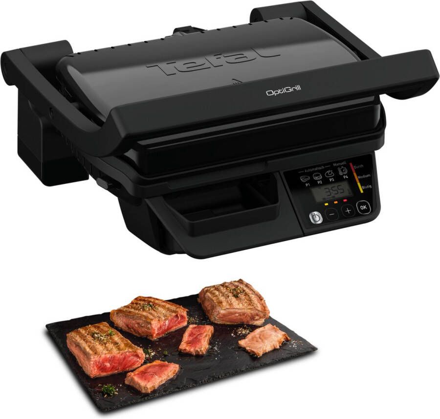 Tefal OptiGrill GC7P08 intelligente grill zwart