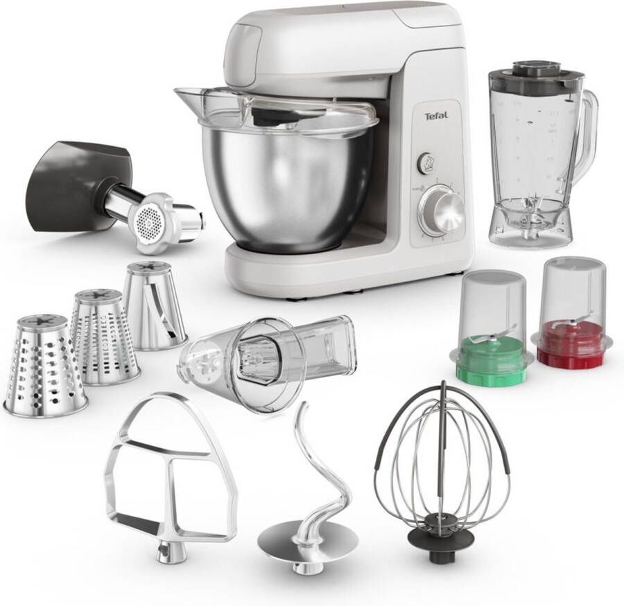 Tefal Keukenmachine QB525B Bake Partner duurzame metalen aandrijving planetair roersysteem