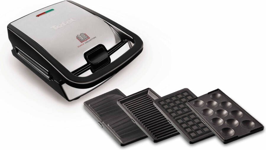Tefal Snack Collection SW854D Contactgrill & Tosti-ijzer 4 verschillende Platen voor tosti's wafels panini's en poffertjes- RVS Anti-aanbaklaag - Foto 8