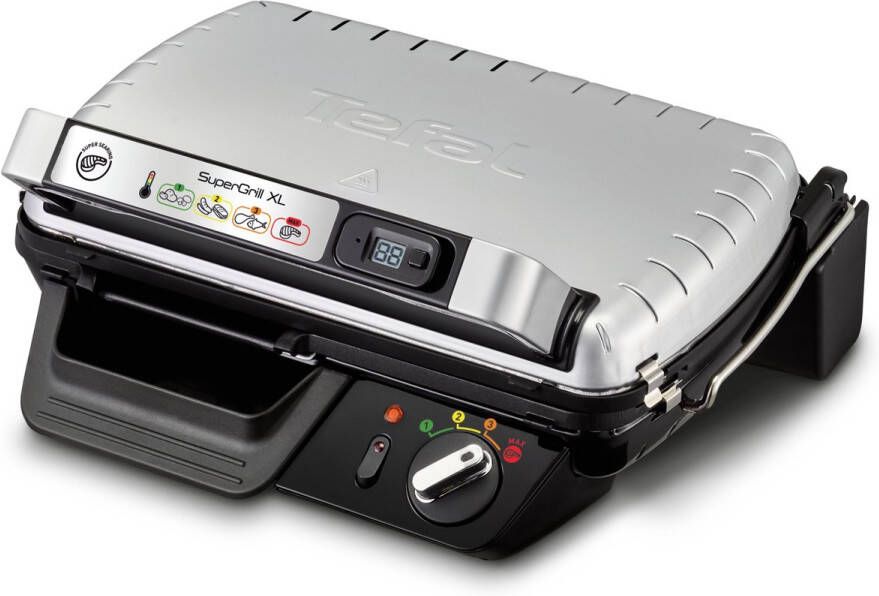 Tefal Supergrill XL GC461B12 Contactgrill Dubbelzijdig 2000W Voor Grillen en Tosti's