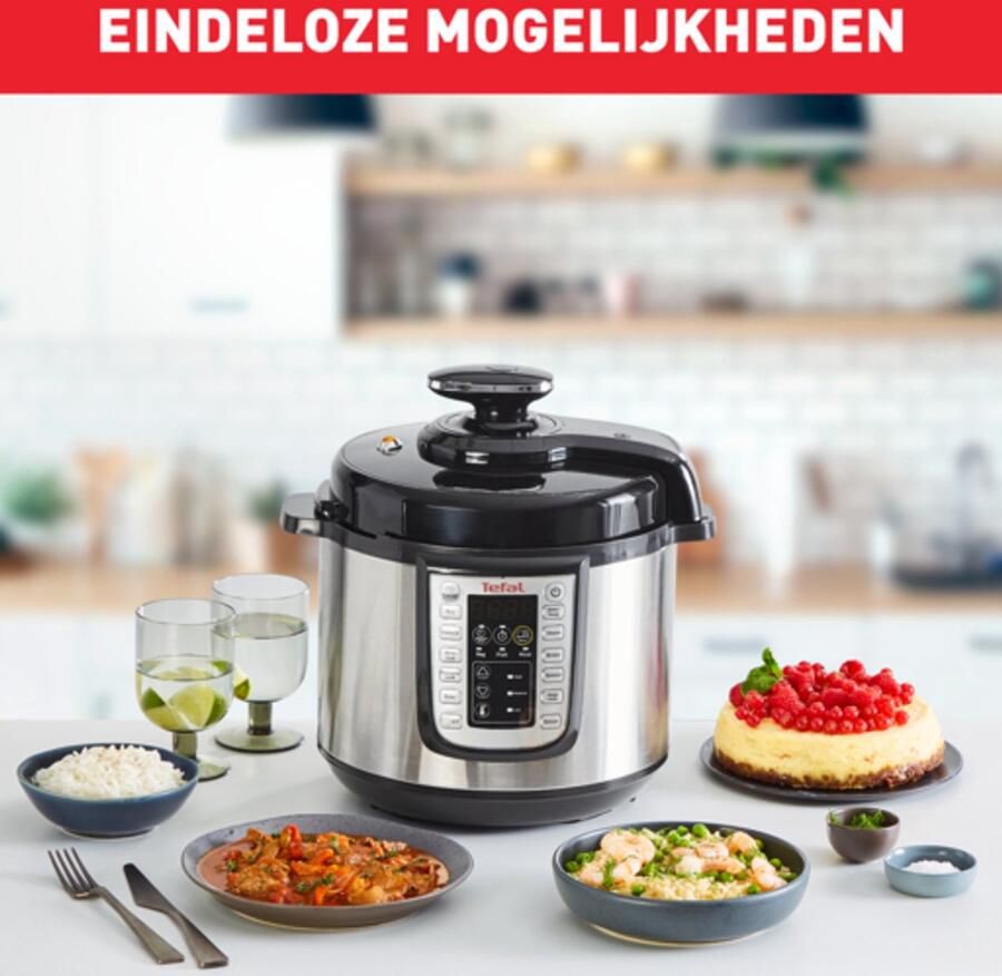 Tefal All-in-One CY505E Multicooker Slowcooker Snelkookpan 6L Digital Timer