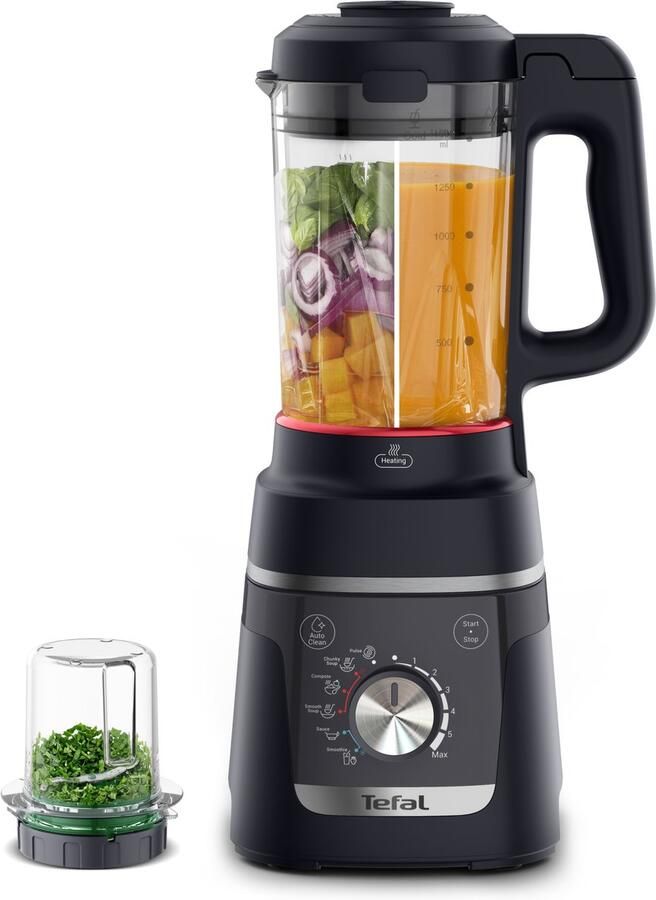 Tefal Blendforce Cook BL5768 Blender 1.5 liter- Inclusief Mini Chopper 5 automatische programma's Met kookfunctie