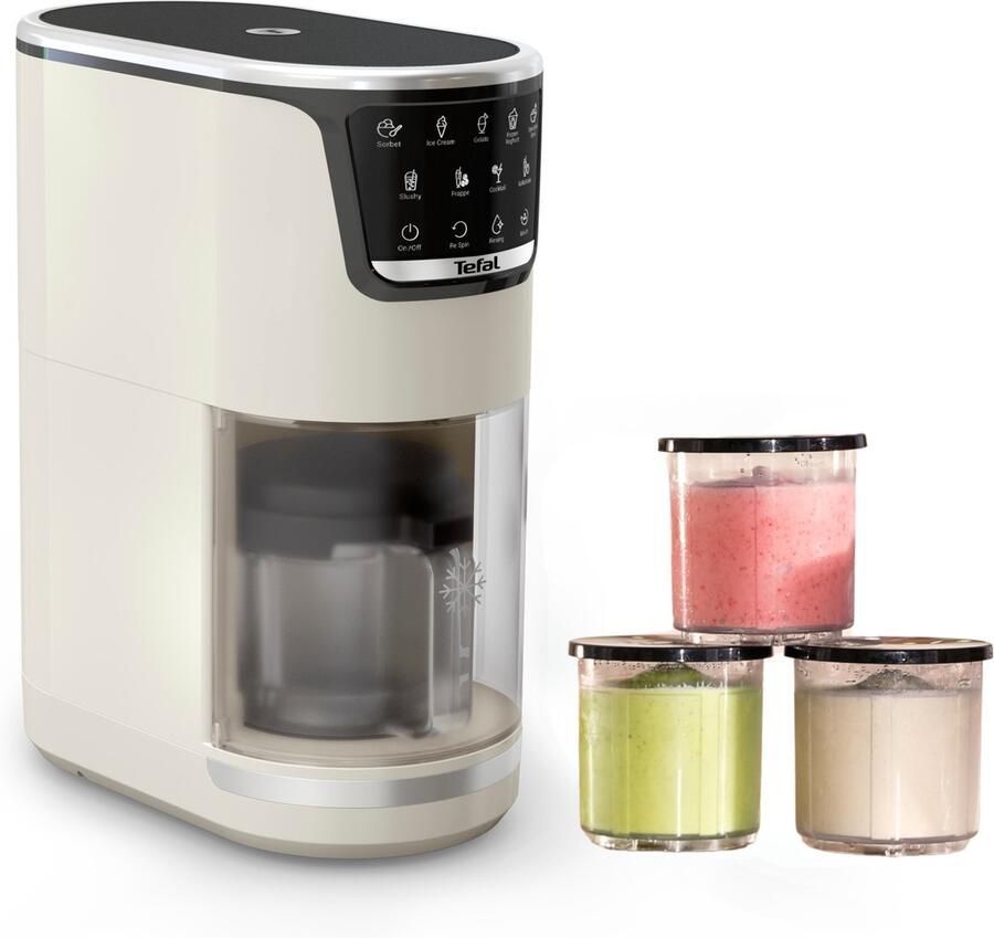 Tefal Dolci IG602A IJsmachine 10 Programma's 1.4L Automatisch spoelprogramma Geschikt voor Sorbet en Roomijs