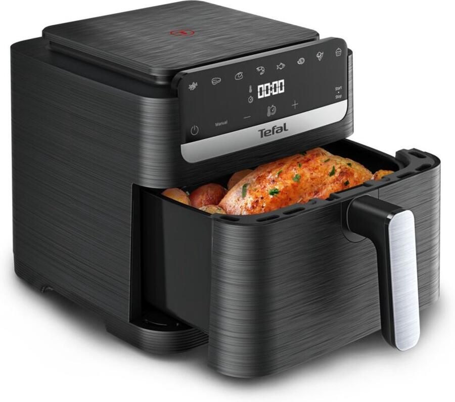 Tefal Easy Fry Mega Compact EY8618 Heteluchtfriteuse 7 5L Zwart Compact Snel Opwarmend