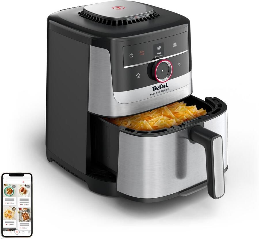Tefal Easy Fry Smart & Silence XL EY572D Airfryer RVS