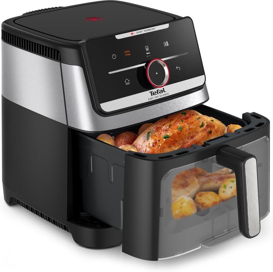 Tefal Easy Fry Smart & Silence XXL EY876D Stille Airfryer XXL 7L 1700W 55 Programma's Tot 8 Personen