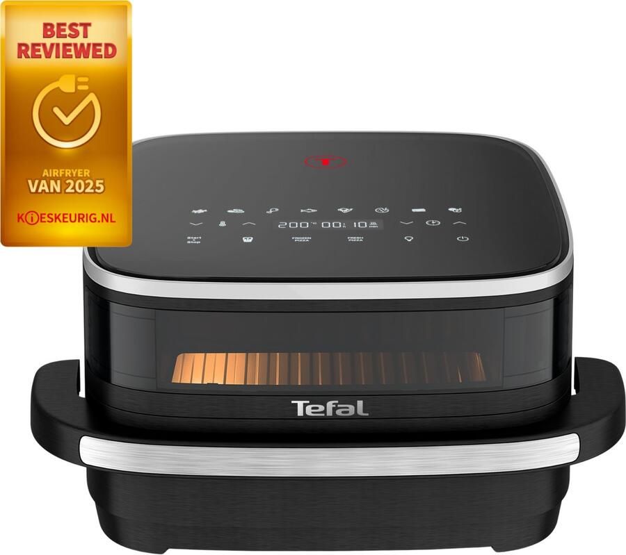 Tefal Airfryer FW4018 Easy Fry XL Surface met pizzabakfunctie Extra-Crisp-technologie bespaart tijd en energie kijkvenster FW4018 - Foto 8