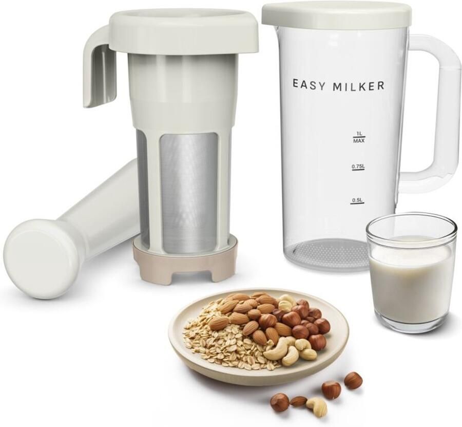 Tefal Easy Milker VZ700A Handmatige melkmaker 1L in 1 min Plantaardige melk Werkt met elke staafmixer Kies zelf ingrediënten Vaatwasmachinebestendig