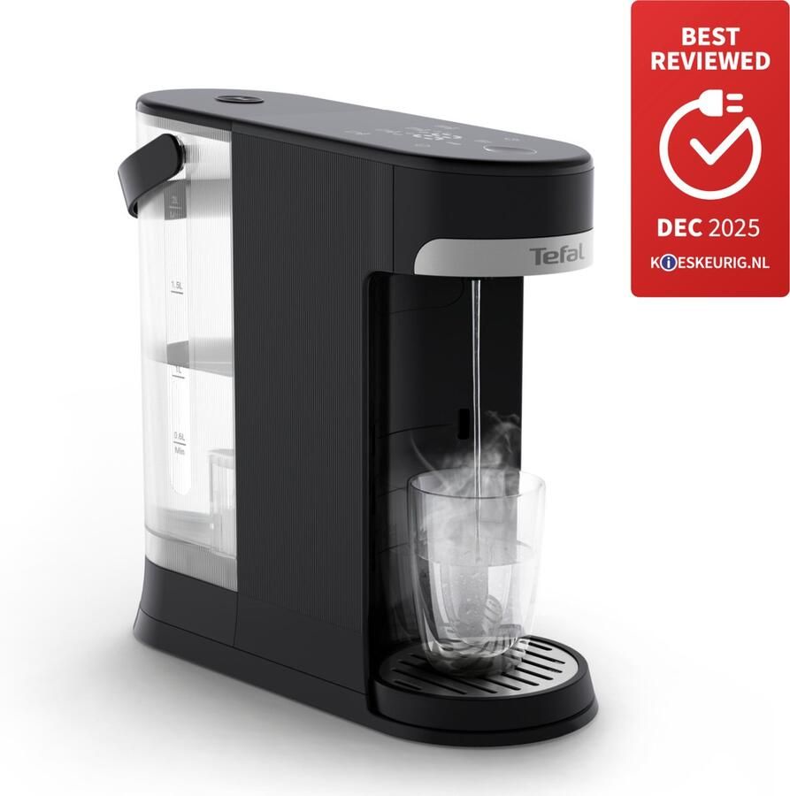 Tefal Instant Hot Water BR3508E0 Heetwaterdispenser Instant Waterkoker 2L Instelbare Temperatuur en hoeveeheid Compact Design