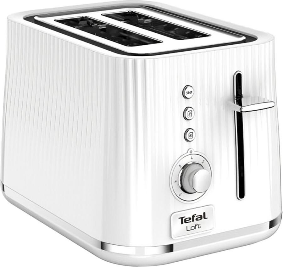 Tefal Loft TT7611 broodrooster 2 snede(n) Chroom Wit