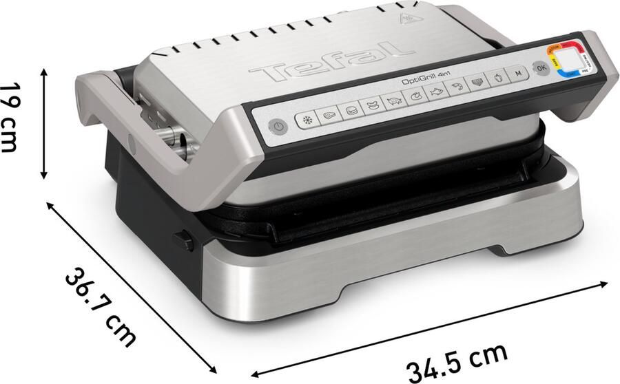 Tefal OptiGrill 2in1 GC772D Contactgrill Intelligent Grill en BBQ