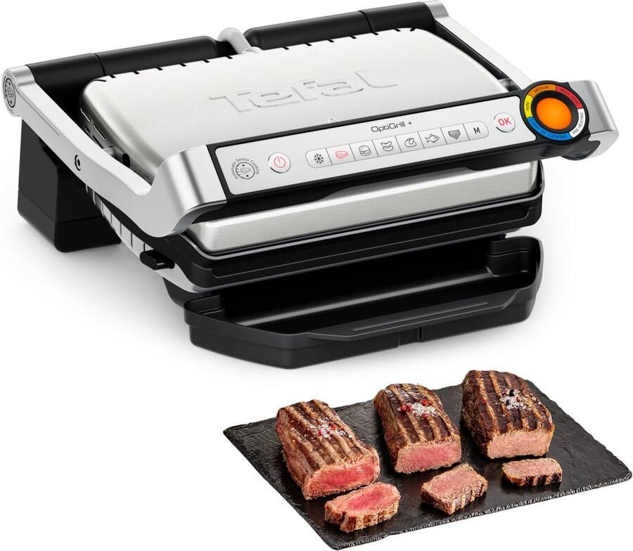 Tefal OptiGrill+ GC717D Intelligente Contactgrill 6 Automatische Programma's Gaarheidsindicator Uitneembare & vaatwasbestendige platen Makkelijk schoonmaken 2000W RVS - Foto 5
