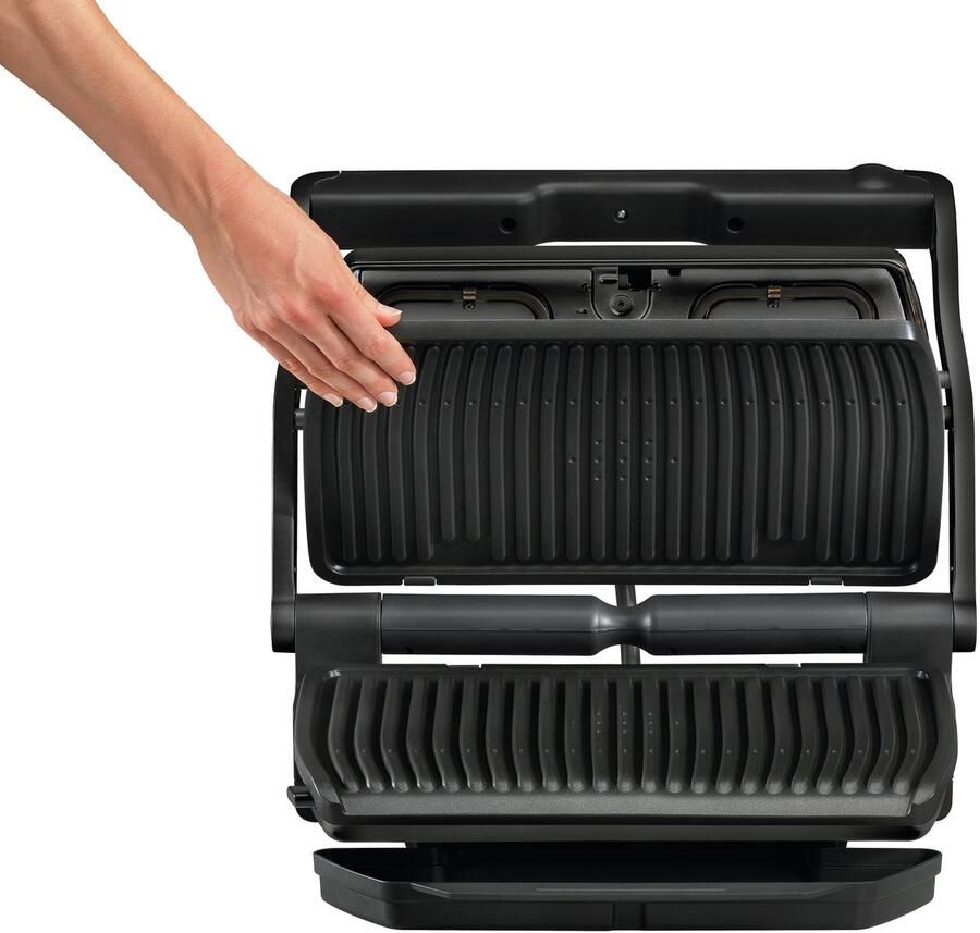 Tefal Optigrill+ XL GC 7228 Intelligente Contactgrill Groot grilloppervlak 9 automatische kookprogramma s 2000W Zwart