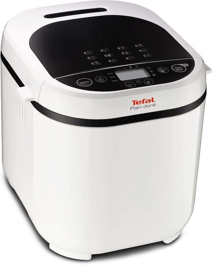 Tefal Pain Doré PF2101 Broodbakmachine 12 Programma's 1L Capaciteit Wit
