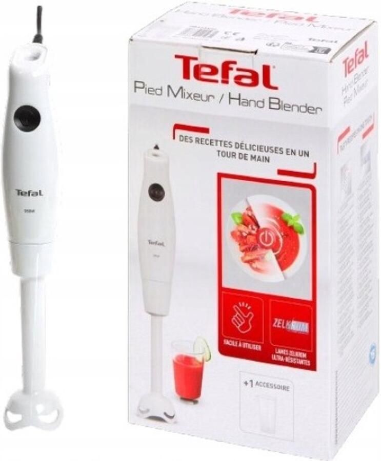 Tefal Peid Mixeur Hand Blender 350W Lichtgewicht Eenvoudig in Gebruik Wit