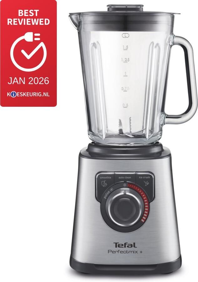 Tefal Perfectmix BL811D High Speed Blender 1.5L Smoothie Maker 3 Automatische Programma's Pulse Functie Hittebestendige Kan 1200W RVS - Foto 2