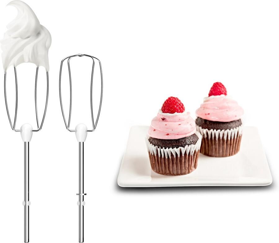 Tefal Handmixer Prep'Mix+ Turbo-functie 2 kloppers 2 kneedhaken staafmixer-opzetstuk HT4611 - Foto 2