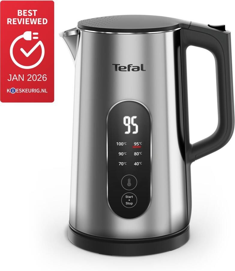 Tefal Selection KI871D Waterkoker 1.7L Temperatuurregeling Dubbelwandig RVS 1500W
