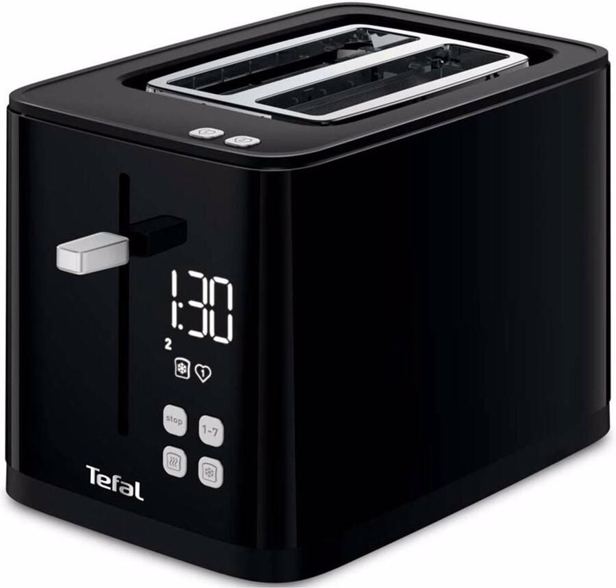 Tefal Smart & Light TL6408 Broodrooster XL 4 Sneden brood Digitaal Display 7 Bruiningsniveau's Uitneembare kruimellade