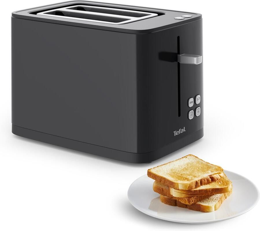 Tefal Smart & Light TT6408 Broodrooster 7 Bruiningsniveaus LED Display Voor Brede Sneetjes