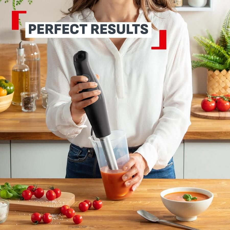 Tefal Turbomix HB1218 Staafmixer Lichtgewicht Eenvoudig in Gebruik 350W Zwart