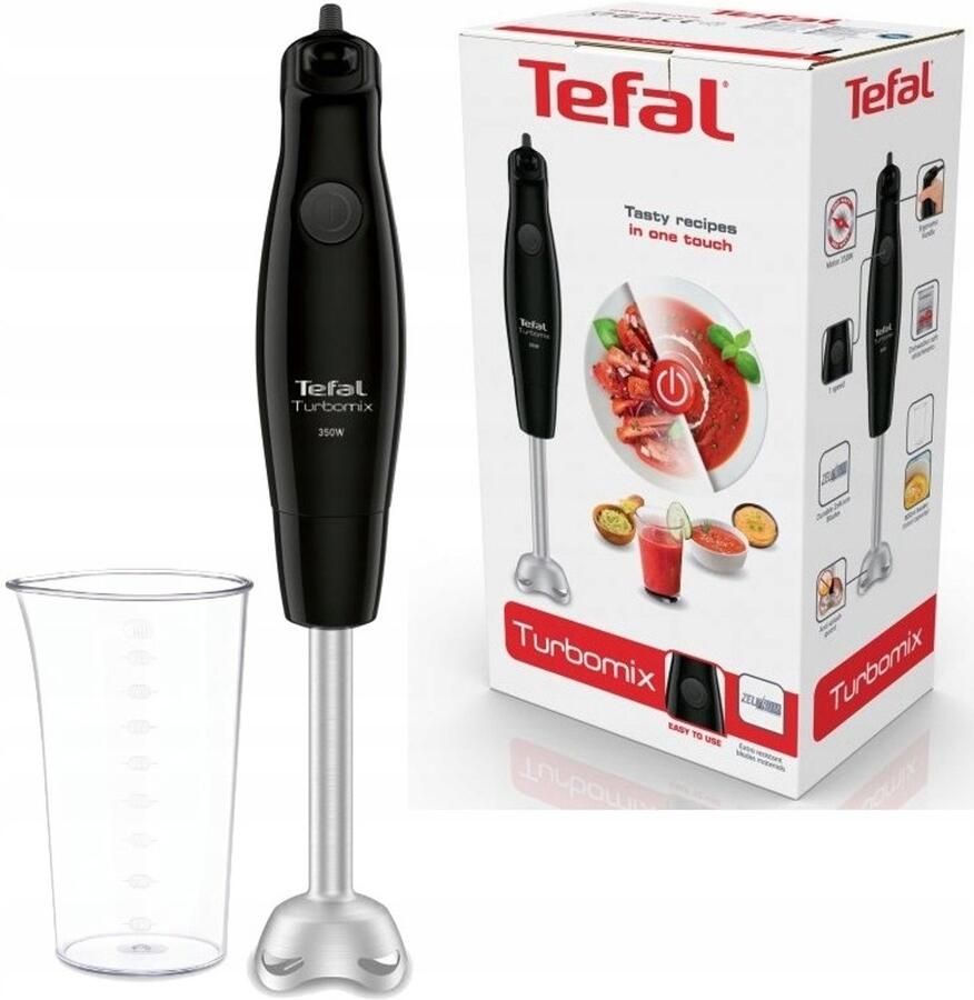 Tefal Turbomix HB1218 Staafmixer Lichtgewicht Eenvoudig in Gebruik 350W Zwart - Foto 2