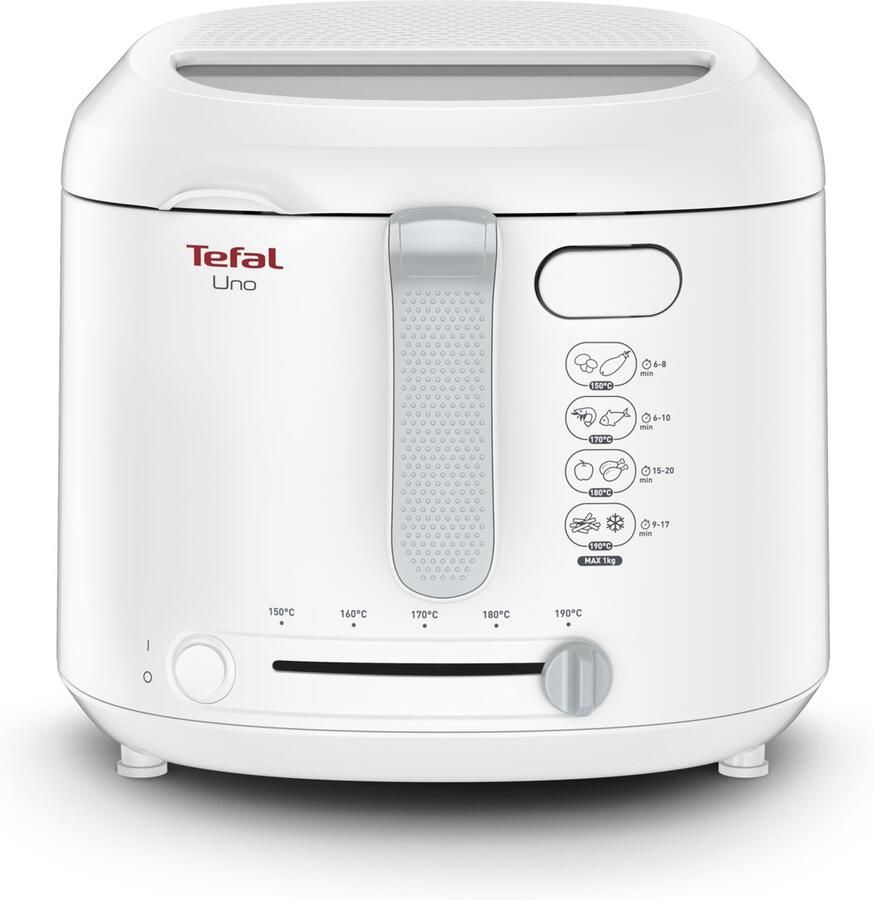 Tefal Uno FF2031 Frituurpan 1 8 L Compact Design Coolwall Kijkvenster Instelbare thermostaat 1600W Wit