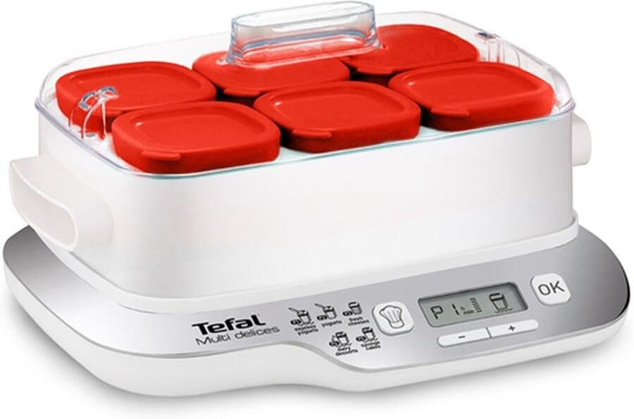 Tefal yoghurtmaker 6 potten van 140ml 450w yg660132