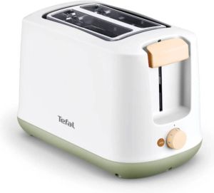 Tefal TT165010 Broodrooster Grille-pain 7 bruiningsniveaus Warmteniveaus Reheat en Ontdooi-functie kruimellade Kruimelbak Toasters 850 Watt Wit