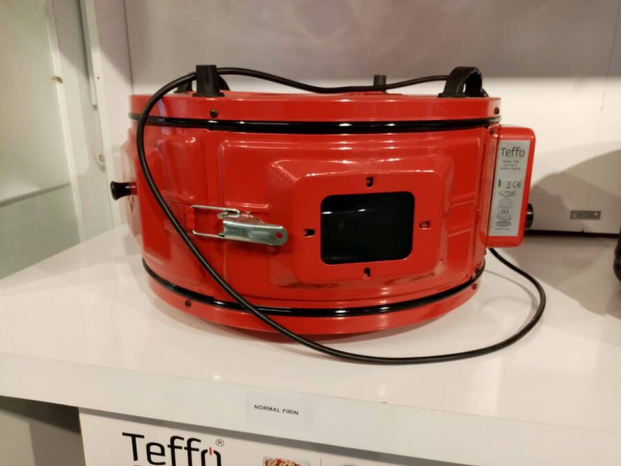 Teffo Ronde Elektrische Oven Vrijstaande Oven Thermostaat 32 liter Rood
