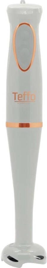 Teffo Staafmixer 2 Snelheden & ergonomisch Handgreep afneembare Staaf 200Watt Wit Rosé Goud