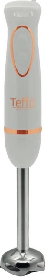 Teffo Staafmixer 2 Snelheden & ergonomisch Handgreep afneembare Staaf 200Watt Wit Rosé Goud