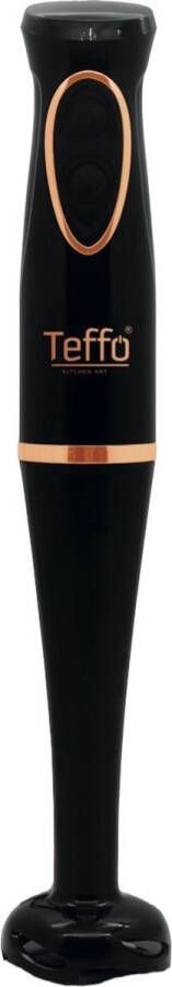 Teffo Staafmixer 2 Snelheden & ergonomisch Handgreep afneembare Staaf 250Watt Zwart Rosé Goud
