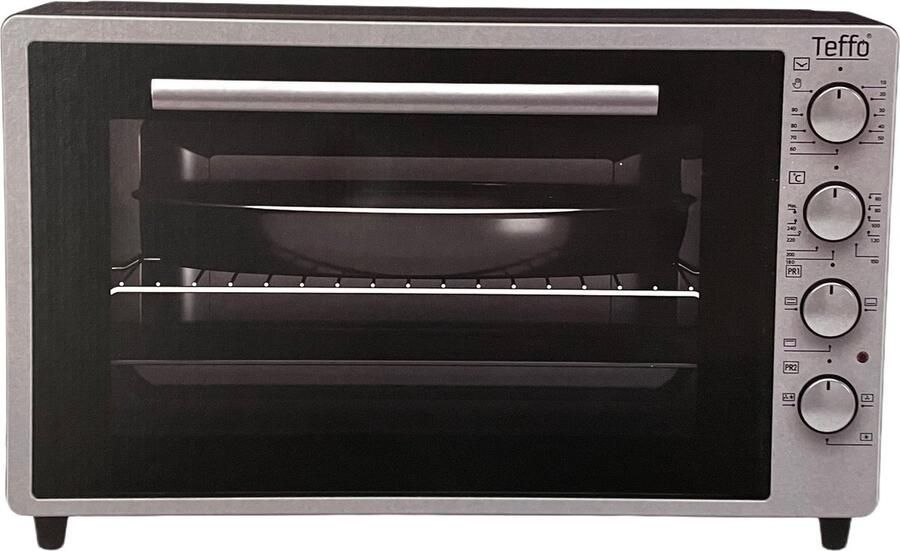 Teffo Vrijstaande Oven XXL Pro 70L Elektrische Oven Grijs